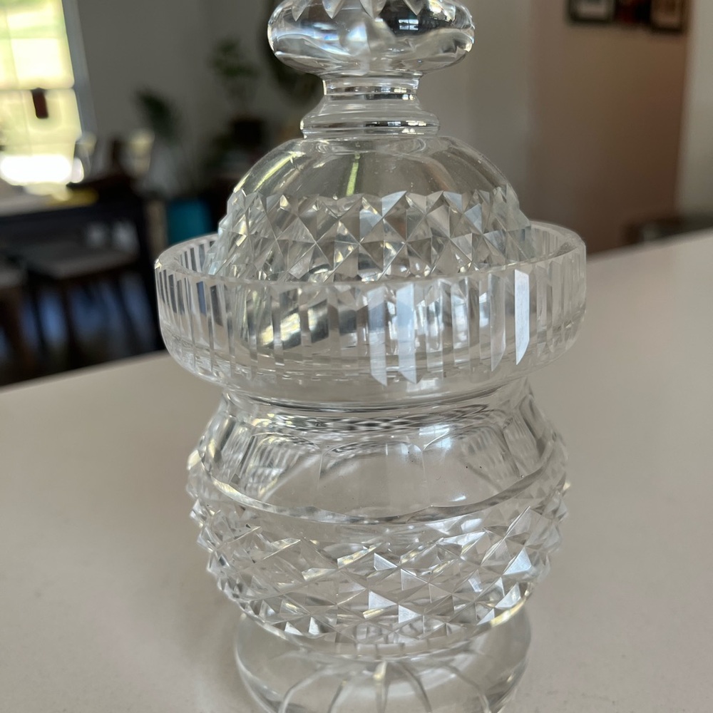 Waterford Crystal jelly jar with lid